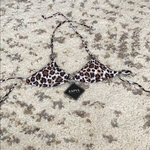 Leopard print bikini top